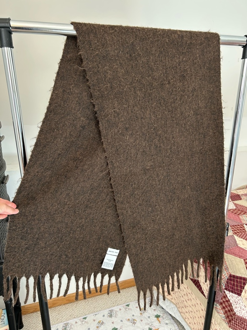 Arctic Fox Reykjavik Fringe Scarf Brown Wool